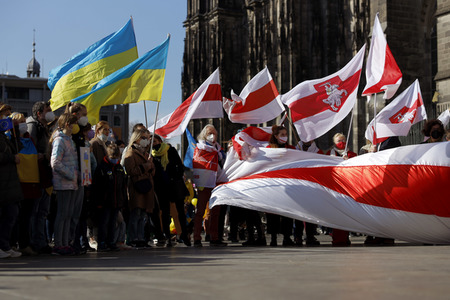 Demo gegen den Krieg in der Ukraine in Köln
