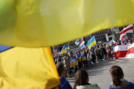 Demo gegen den Krieg in der Ukraine in Köln