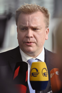 Pressestatement von Antti Kaikkonen im NATO Hauptquartier in Brüssel