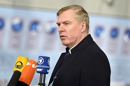 Pressestatement von Kalle Laanet im NATO Hauptquartier in Brüssel
