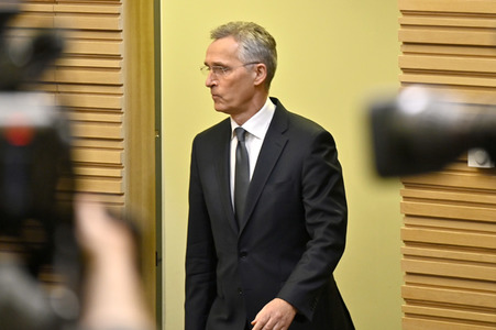 Pressekonferenz mit Jens Stoltenberg im NATO Hauptquartier in Brüssel