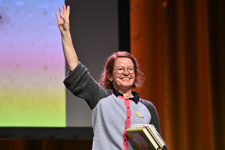 Margit Auer auf der lit.Kid. 2022 in Köln