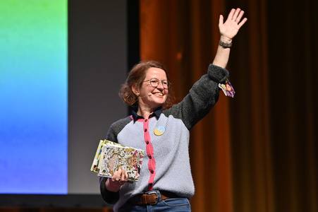 Margit Auer auf der lit.Kid. 2022 in Köln