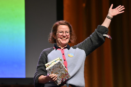 Margit Auer auf der lit.Kid. 2022 in Köln