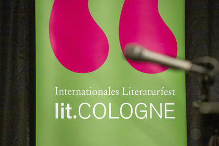 Jens Thomas und Matthias Brandt auf der lit.Cologne 2022 in Köln
