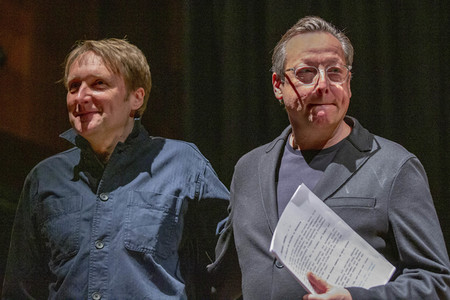 Jens Thomas und Matthias Brandt auf der lit.Cologne 2022 in Köln