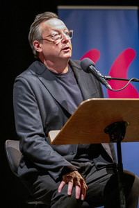 Jens Thomas und Matthias Brandt auf der lit.Cologne 2022 in Köln
