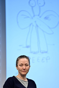 Bernhard Hoëcker, Eva von Mühlenfels und Mike Altwicker auf der lit.Kid. 2022 in Köln
