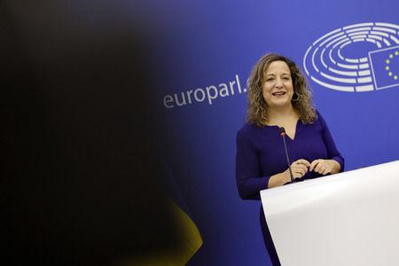 Pressekonferenz im EU-Parlament in Straßburg