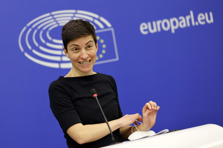 Pressekonferenz im EU-Parlament in Straßburg