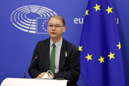 Pressekonferenz im EU-Parlament in Straßburg