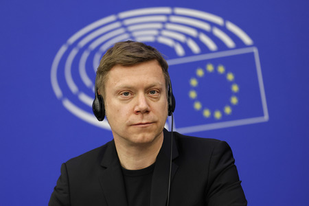 Pressekonferenz im EU-Parlament in Straßburg