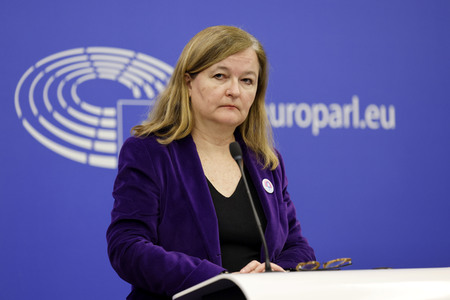 Pressekonferenz im EU-Parlament in Straßburg