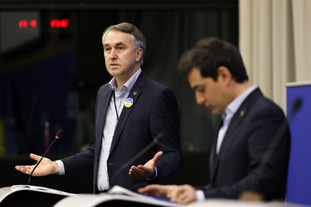 Pressekonferenz im EU-Parlament in Straßburg