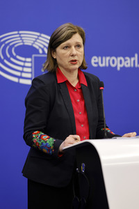 Pressekonferenz im EU-Parlament in Straßburg
