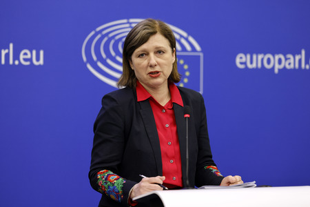 Pressekonferenz im EU-Parlament in Straßburg