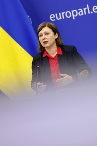 Pressekonferenz im EU-Parlament in Straßburg