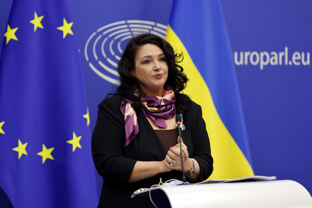 Pressekonferenz im EU-Parlament in Straßburg