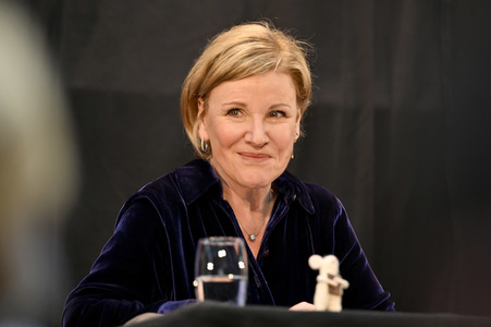 Mariele Millowitsch und Devid Striesow auf der lit.Cologne 2022 in Köln