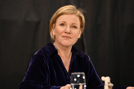 Mariele Millowitsch und Devid Striesow auf der lit.Cologne 2022 in Köln