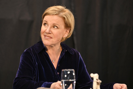 Mariele Millowitsch und Devid Striesow auf der lit.Cologne 2022 in Köln
