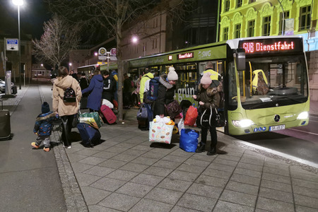 Ankunft ukrainischer Flüchtlinge in Görlitz