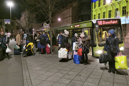 Ankunft ukrainischer Flüchtlinge in Görlitz