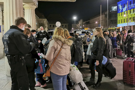 Ankunft ukrainischer Flüchtlinge in Görlitz