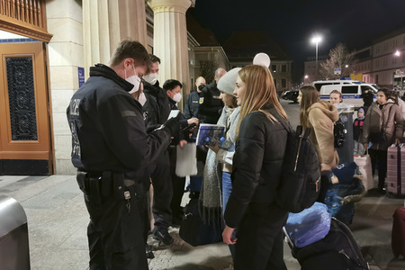 Ankunft ukrainischer Flüchtlinge in Görlitz
