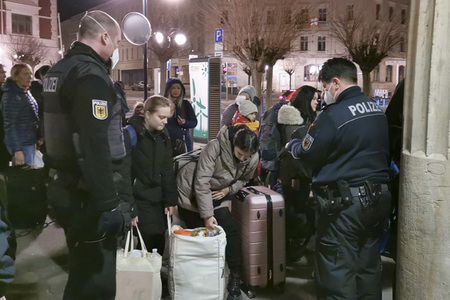 Ankunft ukrainischer Flüchtlinge in Görlitz
