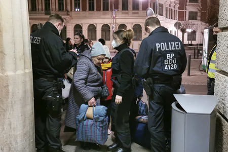 Ankunft ukrainischer Flüchtlinge in Görlitz