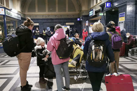 Ankunft ukrainischer Flüchtlinge in Görlitz
