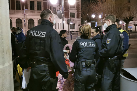 Ankunft ukrainischer Flüchtlinge in Görlitz
