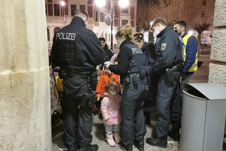 Ankunft ukrainischer Flüchtlinge in Görlitz