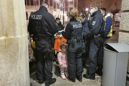 Ankunft ukrainischer Flüchtlinge in Görlitz