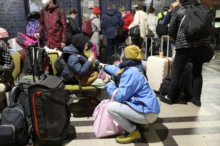Ankunft ukrainischer Flüchtlinge in Görlitz