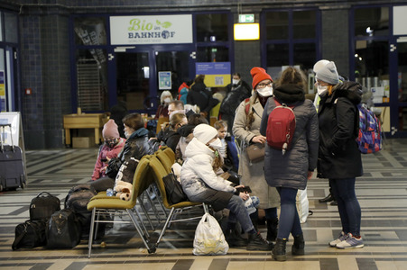 Ankunft ukrainischer Flüchtlinge in Görlitz