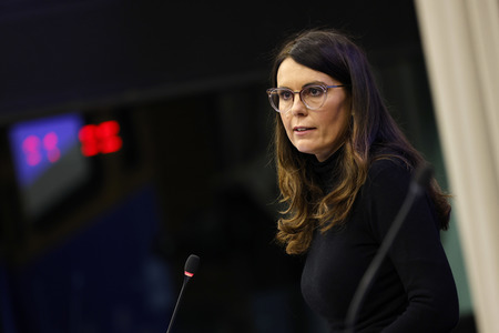 Pressekonferenz über den EU-weiten Umgang mit Batterien und Altbatterien im EU-Parlament in Straßburg