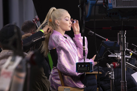 Dreharbeiten mit Gigi Hadid in New York