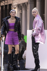 Dreharbeiten mit Gigi Hadid in New York