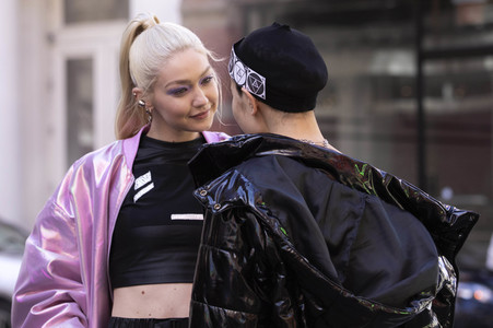 Dreharbeiten mit Gigi Hadid in New York