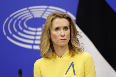 Pressekonferenz zur Sicherheitslage nach dem russischen Einmarsch in die Ukraine im EU-Parlament in Straßburg