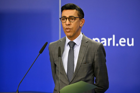 Pressekonferenz zur Kohäsionsaktion für Flüchtlinge in Europa im EU-Parlament in Brüssel