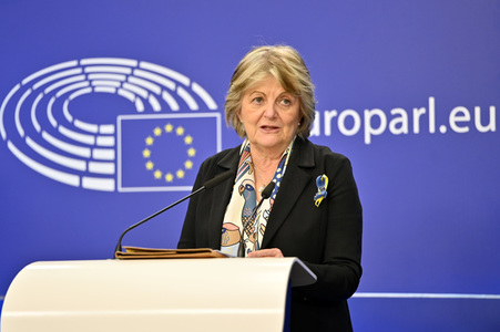 Pressekonferenz zur Kohäsionsaktion für Flüchtlinge in Europa im EU-Parlament in Brüssel