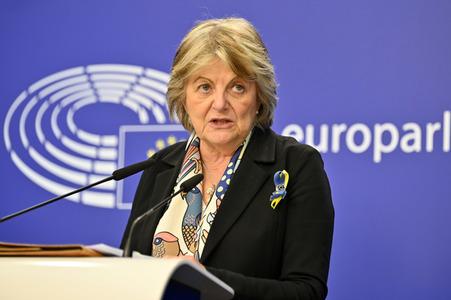 Pressekonferenz zur Kohäsionsaktion für Flüchtlinge in Europa im EU-Parlament in Brüssel