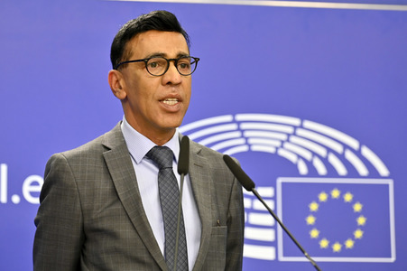 Pressekonferenz zur Kohäsionsaktion für Flüchtlinge in Europa im EU-Parlament in Brüssel