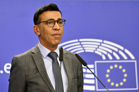 Pressekonferenz zur Kohäsionsaktion für Flüchtlinge in Europa im EU-Parlament in Brüssel