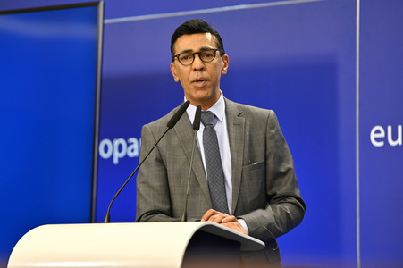 Pressekonferenz zur Kohäsionsaktion für Flüchtlinge in Europa im EU-Parlament in Brüssel
