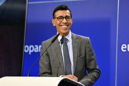 Pressekonferenz zur Kohäsionsaktion für Flüchtlinge in Europa im EU-Parlament in Brüssel