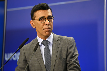 Pressekonferenz zur Kohäsionsaktion für Flüchtlinge in Europa im EU-Parlament in Brüssel